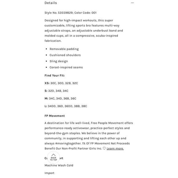 Free People Make A Move Bra / S- Medium - Picture 12 of 12